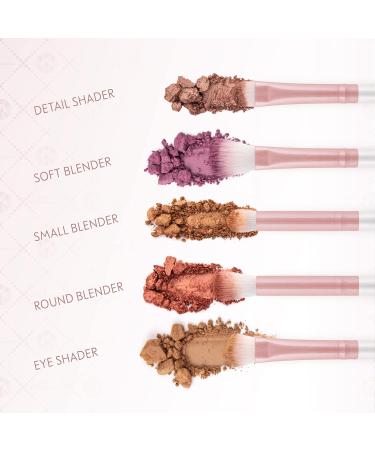 Buy Luvia Eye Brush Set - Essential 5 Piece Vegan Eyeshadow Makeup Brushes for Perfect Blending & Application - International Shipping Available - Buy Online on SooperMarket.com
