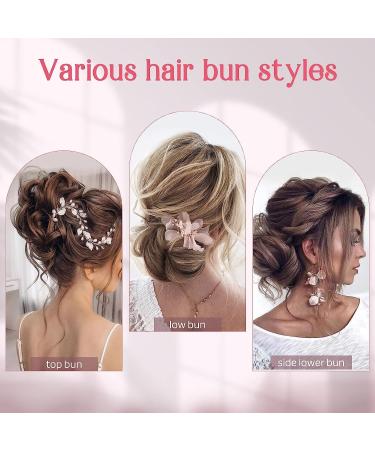 2PCS Beach Blonde Messy Bun Hair Scrunchies Ponytail Extension for Women Girls - Synthetic Wavy Curly Updo Hair Pieces in 613# Color - Buy Online on SooperMarket.com