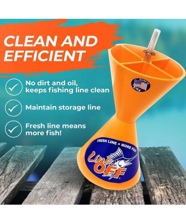 LineOFF Fishing Line Winder Spooler (Orange) - Electric Drill Powered Stripper Tool - Buy Online on SooperMarket.com