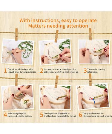 Cindeer 10 Pcs Glow in The Dark Food Series Punch Needle Embroidery Magnet Set with Patterns and Tools - Buy Online on SooperMarket.com