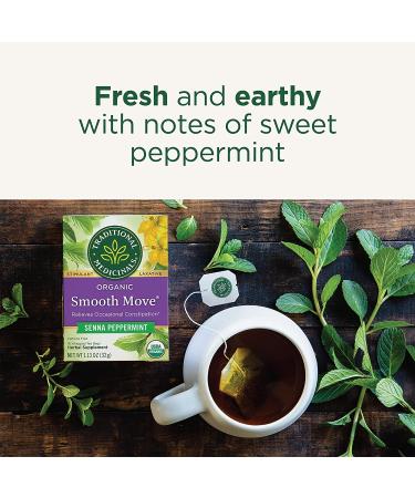 Traditional Medicinals Organic Smooth Move Peppermint Tea - 16 Count Pack - Digestive Support - Buy Online on SooperMarket.com