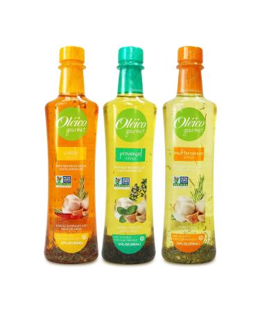 Olico Gourmet - Infused High Oleic Safflower Oil Assorted Style 12 oz (Pack of 3)
