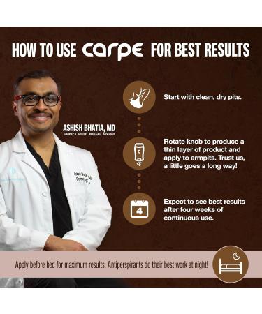 Carpe Underarm Antiperspirant Deodorant Advanced Sweat & Odor Protection Formula - Deodorant for Men & Women - Helps to Combat Excessive Sweating with Odor Control - Sandalwood (Pack of 2) Sandalwood 1.69 Fl Oz (Pack of 2) - Buy Online on SooperMarket.com