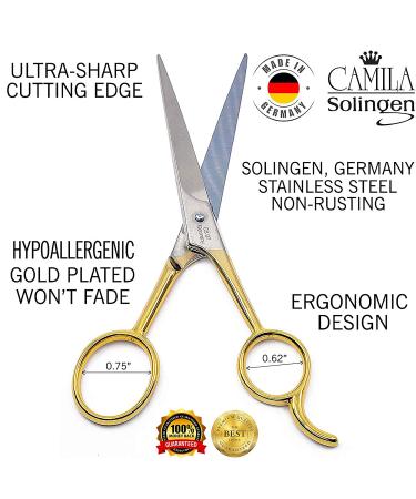 Camila Solingen CS07 Professional 5 Inch Hair Scissors - Razor Edge Barber Cutting Shears from Germany - Buy Online on SooperMarket.com