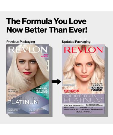 Revlon Permanent Hair Color Dye Kit - Ammonia Free & Paraben Free - 60 Platinum - 8 Oz - Buy Online on SooperMarket.com