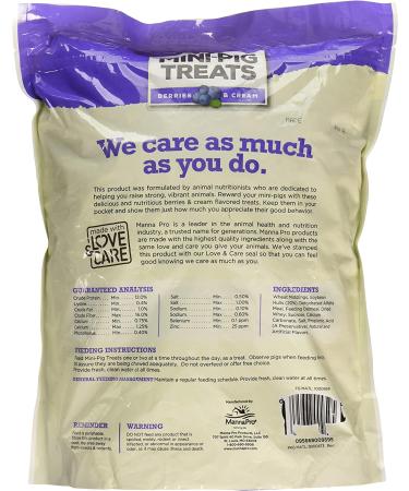 Manna Pro Mini-Pig Treats | Berries & Cream Flavor | 4 lb - Premium Snack for Mini Pigs - Buy Online on SooperMarket.com
