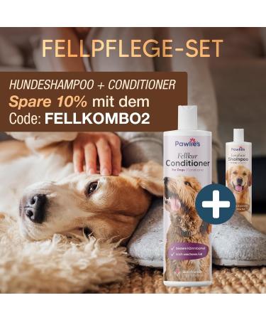 Pawlies Long-Haired Dog Shampoo with Organic Argan Oil & Biotin - Best Fur Care for Smell & Combability | Conditioner for Dogs - Buy Online on SooperMarket.com