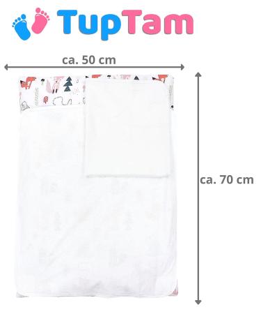 TupTam Baby Changing Mat - Forest Animals Pink | Includes 2 Terry Cloth Covers | 70x70 cm - Best for International Shipping - Buy Online on SooperMarket.com