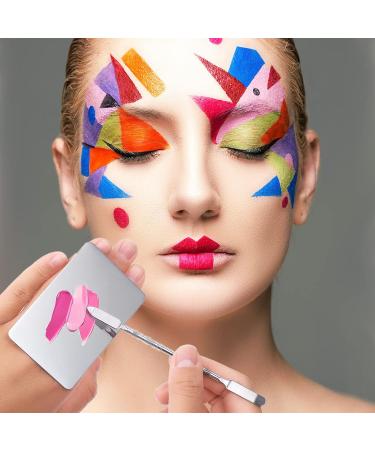 Buy Stainless Steel Makeup Mixing Palette & Spatula | Professional Cosmetic Foundation & DIY Art Supplies - Buy Online on SooperMarket.com