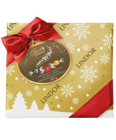 Lindt LINDOR Assorted Chocolate Truffles 287-Gram Gift Box Assorted 287 g (Pack of 1)