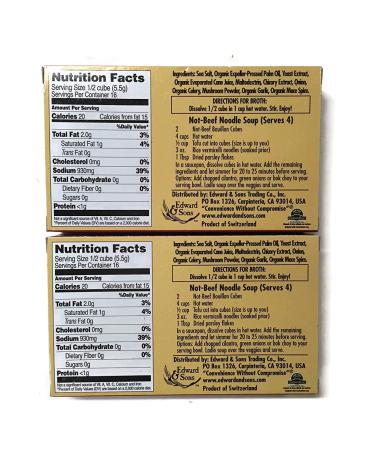 Not-Beef Bouillon Cubes - Set of 2 | Vegan Edward & Sons Bouillon Cubes - Buy Online on SooperMarket.com