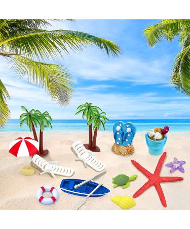 Beach Chair Umbrella Cake Decoration  15Pieces Summer Ocean Cake Toppers  Tropical Hawaiian Aloha Luau Theme Party Decorations Supplies for Pool Party Birthday Wedding Baby Shower - Buy Online on SooperMarket.com