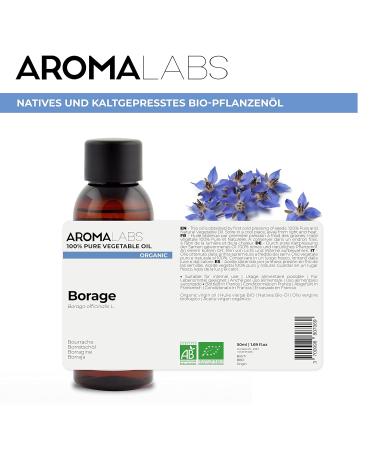 Organic Borage Oil 50ml - 100% Pure Cold-Pressed Natural | Certified Aroma Labs - French Brand - Buy Online on SooperMarket.com