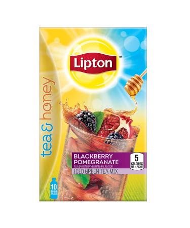 Lipton To-Go Packets Green Tea & Honey Iced Tea Blackberry Pomegranate 10 Packets x 6 - Refreshing Flavors on the Go - Buy Online on SooperMarket.com