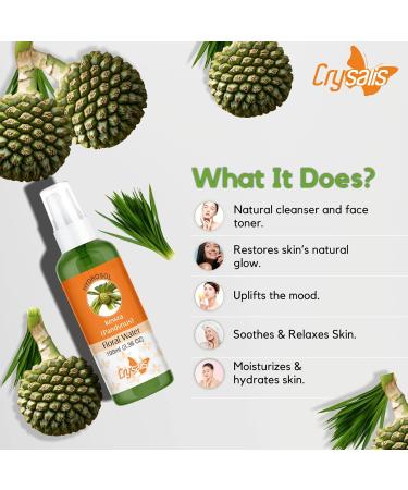 Crysalis Kewra Floral Water 100ml - Premium Pandynus Essence for Aromatherapy & Skincare | International Shipping Available - Buy Online on SooperMarket.com