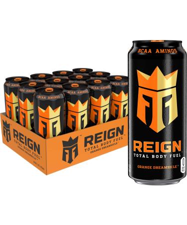 Reign Total Body Fuel, Orange Dreamsicle, Fitness & Performance Drink, 16 Fl Oz (Pack of 12)