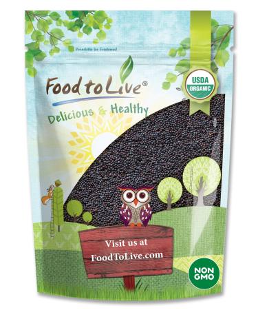 Organic Black Mustard Seeds, 3 Pounds  Non-GMO, Whole Hot Spice, Non-Irradiated, Vegan, Kosher, Bulk. High in Protein, Fiber, Selenium. Great for Pickling, Cooking. Pairs well with Indian Dishes. 3 Pound (Pack of 1)