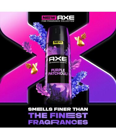 AXE Fine Fragrance Collection Premium Body Spray Purple Patchouli with Citrus + Oak Essential Oils 3 Count with 72H Odor Protection Aluminum-Free 4 oz - Buy Online on SooperMarket.com
