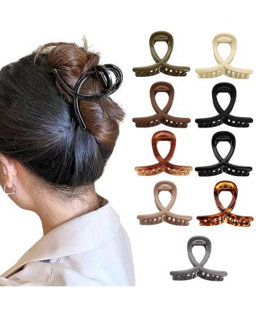 WACHLL 3 Inch Hair Claw Clips for Women - Set of 9 Nonslip Medium Large Clips for Thin Hair - Cross-Shaped Bobby Pins - Buy Online on SooperMarket.com