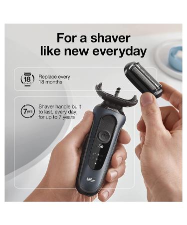 Braun Series 6 6075cc Electric Foil Shaver for Men | Wet & Dry Shave with Beard Trimmer | Clean & Charge SmartCare Center | Rechargeable Waterproof Razor in Black - Includes Leather Travel Case - Buy Online on SooperMarket.com