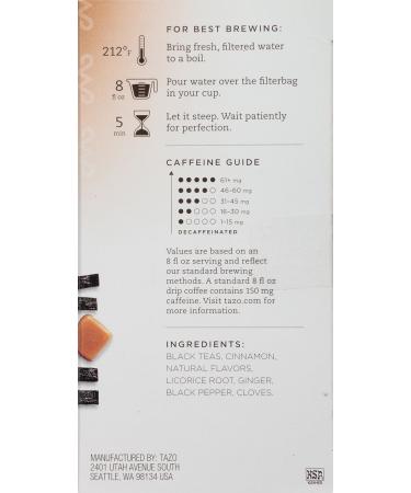 Tazo Chai Tea Vanilla Caramel -- 20 Tea Bags - Buy Online on SooperMarket.com