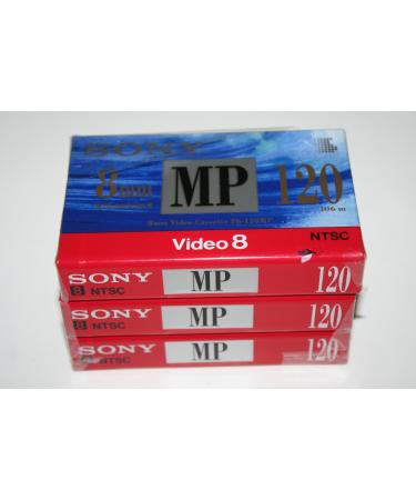 SONY 8mm Video Cassette Tape P6-120MP - 120 Minutes (3 pack)