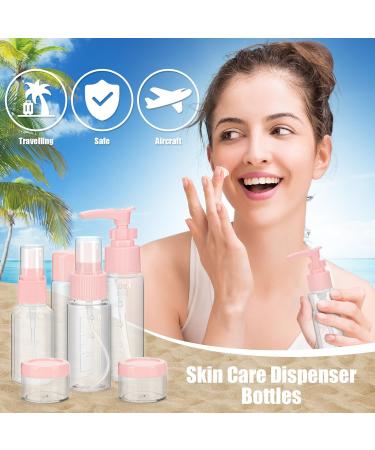 Buy Noideeer 18-Piece Silicone Travel Bottle Set - TSA Approved for Shampoo & Lotion - Pink with Labels & Transparent Bags - Buy Online on SooperMarket.com
