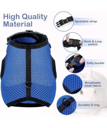 Adjustable Soft Rabbit Dishes & Elastic Leash for Small Pets - Kitty & Bunny Walking Set (Blue XS - 20-27.5cm) - Buy Online on SooperMarket.com