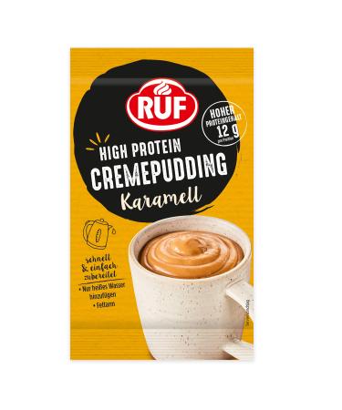Ruf High protein cream pudding caramel caramel pudding from the cup 13g protein per serving simple preparation without cooking gluten-free 1 x 59g caramel 1 Pack of 1x59g