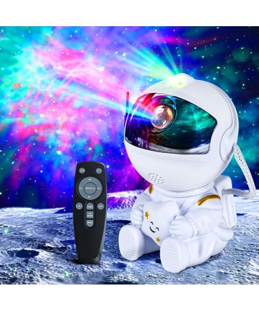 Burnnov Astronaut Starry Projector LED STARE PROORE with 8 fog modes 2 Star modes remote control. Adjustable brightness and speed 360 Rotation for children and adults