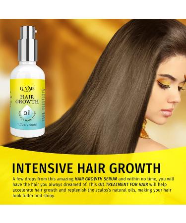 Luv Me Care Hair Growth Oil 2 Pack - Biotin & Castor Oil Serum for Stronger, Thicker, Longer Hair 1.7 oz - Buy Online on SooperMarket.com