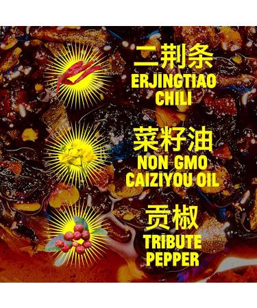FLY BY JING Sichuan Chili Crisp 6oz Deliciously Savory Umami Spicy Tingly Crispy Gourmet All Natural Vegan Gluten-Free Hot Chili Oil Sauce with Sichuan Pepper Good on Everything - Buy Online on SooperMarket.com