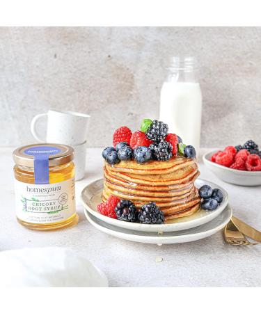 Homespun Chicory Root Syrup - Keto & Low Carb Sweetener - Vegan Honey Alternative - High Prebiotic Fiber - Diabetic Friendly - Plant Based - 2x 200g Glass Jars - Buy Online on SooperMarket.com