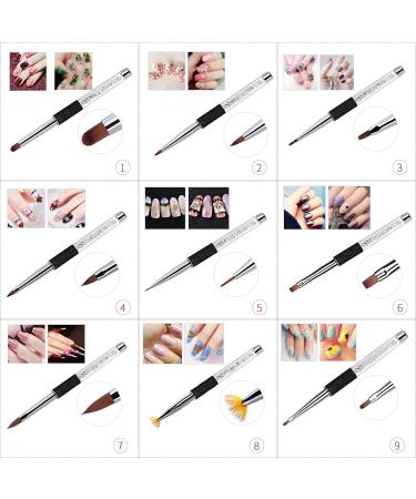 11 PCS UV Gel Nail Art Brush Set - Professional Nail Design Tools for Stunning Manicures | International Shipping - Buy Online on SooperMarket.com