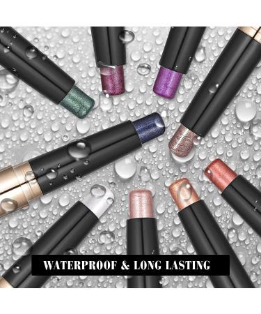 CCbeauty Shimmer Eyeshadow Stick - 2-IN-1 Cream Eye Shadow Pencil with Smudger | Waterproof & Hypoallergenic Eye Brightener Stick in Shiny White Pink Champagne - 01 - Buy Online on SooperMarket.com