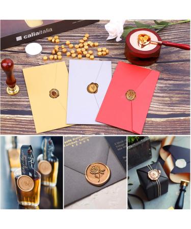 Sealing Wax  Paxcoo 312pcs Sealing Wax Kit with Wax Seal Beads  Wax Seal Warmer  Wax Spoon and Tealight Candles for Wax Stamp Letter Sealing Gold - Buy Online on SooperMarket.com