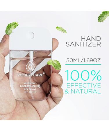 Pocket Care Mint Hand Sanitizer Spray 45ml | Organic & Natural Travel Size Hand Spray | Refreshing Mint Scent - Travel Accessories - Buy Online on SooperMarket.com