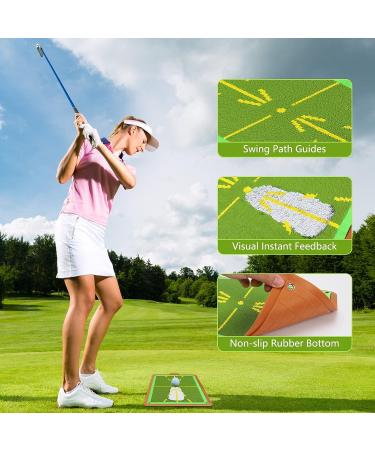 Golf Training Mat for Swing Detection  Path Visual Feedback Golf Swing Mat  Premium Golf Impact Mat  Path Feedback Golf Practice Mats  Advanced Golf Hitting Mat for Indoor/Outdoor - Buy Online on SooperMarket.com