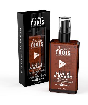 Beard Oil N 2 - 100% Natural Oils | Promotes Beard Growth | 80ml Made in France | With Ricin Oil 7 Vegetable Oils Essential Oils & Vitamin E | Amber & Muschus Scent - Buy Online on SooperMarket.com