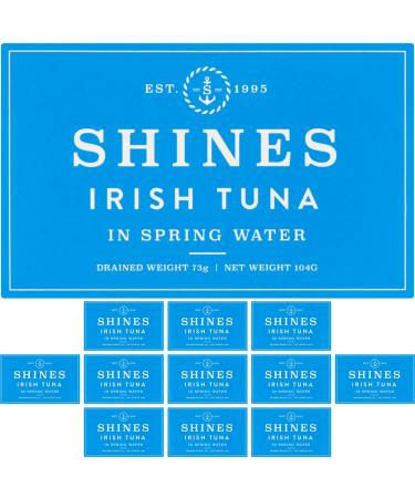 Shines Wild Irish Albacore Tinned Tuna in Spring Water - Low Carb & High Protein Canned Tuna - Ideal for Keto Diet - Hand Filleted - High in Omega 3 - Gluten Free - 12 x 111g Cans