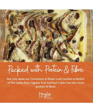 Heylo Low-Carb Cinnamon & Raisin Bread 2 pack (900g) | A Keto Game Changer | Keto Bread Loaf for Sandwiches Toast or Delicious Keto Snacks | Keto Low Carb Bread | Keto Food - Buy Online on SooperMarket.com