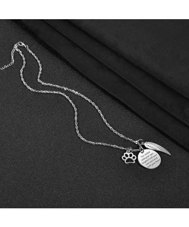 Pet Memorial Necklace: Loss of Pet Memory Pendant - You Smiled with Your Eyes, Laughed with Your Tail, Loved with Your Heart - Buy Online on SooperMarket.com