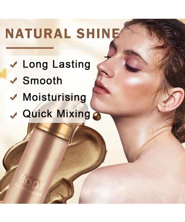 Body Shimmer Oil & Glitter - Waterproof Bronzer Glow Lotion | Moisturizing Highlighter | 103g Glistening Bronze for Radiant Skin - Buy Online on SooperMarket.com