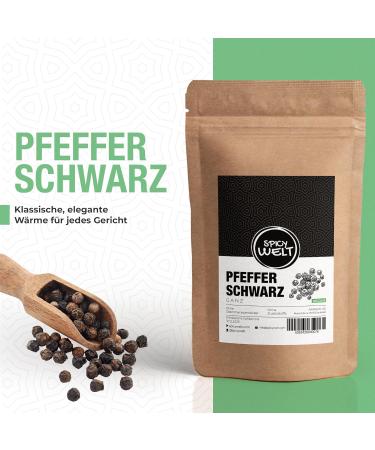 Buy Spicy World Black Pepper Whole - Premium Black Peppercorns for Mill 250g | International Shipping Available - Buy Online on SooperMarket.com