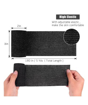 ADMITRY Black Vet Wrap 7.5cm x 4.5m - 8 Rolls, Self Adhesive Cohesive Bandage Tape for Dogs, Horses, Pets - Ideal for Wrist, Ankle Sprains and Swelling - Buy Online on SooperMarket.com