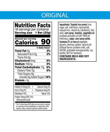 Rice Krispies Treats Marshmallow Snack Bars Value Pack - Original 12.4oz Box (16 Bars) - Buy Online on SooperMarket.com