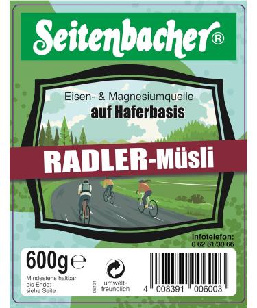 Seitenbacher Radler Muesli I Oats and Spelt Whole Grain Cereals I Sour Cherries I Milk Chocolate I Wheat Free I (3 x 600 g) - Buy Online on SooperMarket.com