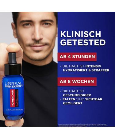 L'Or al Men Expert Hyaluron Serum - Anti-Aging Facial Serum for Men | 30ml Hydrating Hyaluronic Acid Formula  - Buy Online on SooperMarket.com