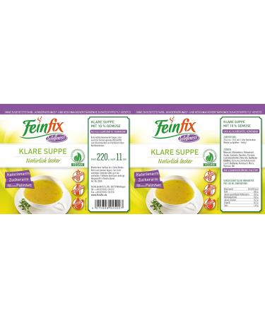 Fine-Fix Wellness Clear Soup 220g - Low Calorie Vegan Soup Powder | No Flavor Enhancers | Healthy Vegetable Broth for International Shipping - Buy Online on SooperMarket.com