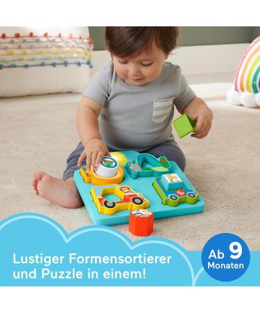 Buy Fisher-Price Vehicle Puzzle - Interactive Form Sorting Toy with 40 Songs & Lights | Ages 9+ Months - International Shipping - Buy Online on SooperMarket.com